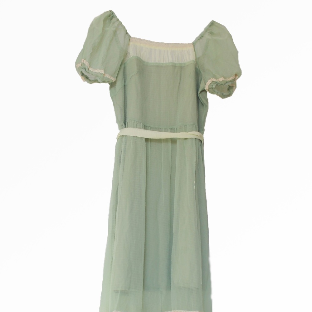 Mint Green Lace Vintage Dress
